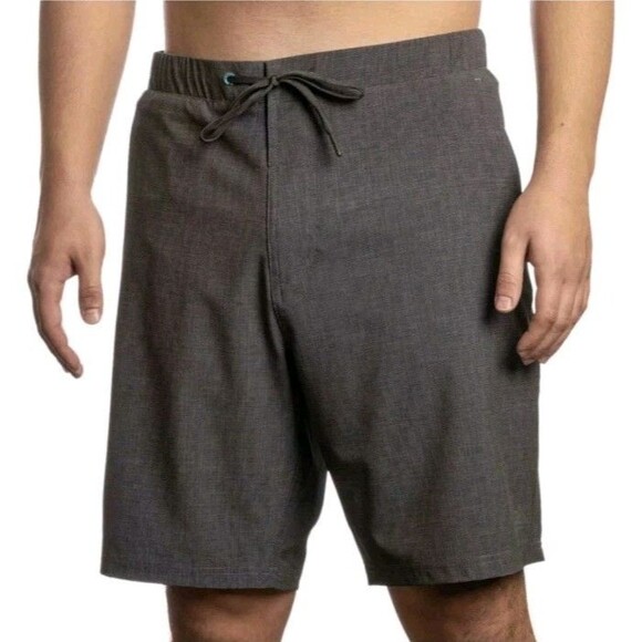 ZeroXposur Slate Gray Graph Swim Shorts Large Trunks Swimsuit UV NWT Mens - Picture 1 of 10